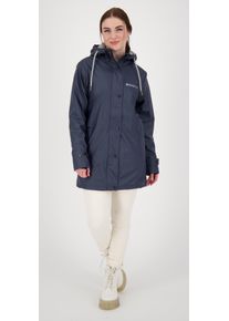 DEPROC Active Damen Regenjacke "Friesennerz NEW ELLESMERE", blau, casual, Gr. 36, Obermaterial: 100% Polyurethan;Futter: 100% Polyester, Jacken, auch