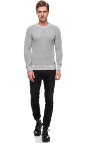 Rusty Neal Herren Strickpullover, grau, casual, Gr. XXL, unifarben, 50% Baumwolle, 50% Polyacryl, Pullover, in sportlichem Design