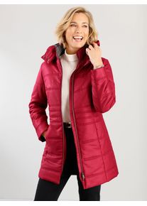 Classic Basics Damen Langjacke, rot, Gr. 44, unifarben, 100% Polyester, Jacken