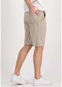Herren Sweatshorts "Jersey Short", beige, modisch, Gr. S, Alpha Industries, bedruckt, angeraute Sweatware, Obermaterial: 100% Baumwolle, Hosen