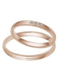 Firetti Trauring "Schmuck Geschenk Gold 375 Hochzeit Ehering "LIEBE"", 60, ohne Brillanten, Roségold 375, 2,5mm, rosa, Rosu00e9gold 375, Fingerringe,