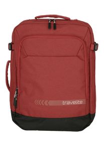 Travelite Freizeitrucksack "KICK OFF Rucksack/Bordgepäck", rot, Polyester, unifarben, Basic, Rucksäcke, Reiserucksack Streetpack Kabinengepäck