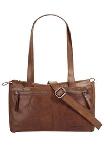 SPIKES & SPARROW Damen Henkeltasche, SPIKES & SPARROW, braun, Leder, unifarben, leicht glänzend, Taschen, echt Leder