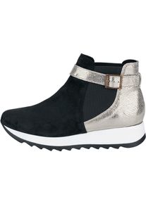 Heine Damen Stiefelette, Gr. 38, beige, Leder, Veloursleder, Rindsleder, modisch, Schuhe