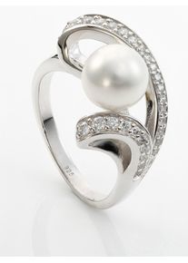 Lady Damen Fingerring, 21, Perlen-Silber 925 (Sterlingsilber), silber, Perlen, Silber 925 (Sterlingsilber), Fingerringe
