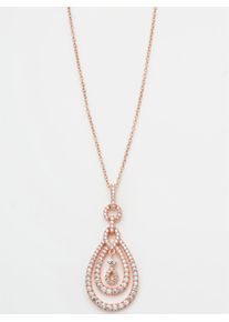 Lady Damen Kette mit Anhänger, N-Größe, Glas-Silber 925 (Sterlingsilber), L: 45cm, silber, Glas, Silber 925 (Sterlingsilber), Halsketten