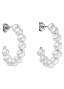 PURELEI Damen Paar Creolen "Schmuck Geschenk Aina Ohrringe, 2125-Earring-Aina", Edelstahl-Perlen, silber, Edelstahl, Perlen, Ohrringe, mit