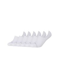 Mustang Damen Füßlinge "Füßlinge 6er Pack", Gr. 35, weiß, 55% Baumwolle 41% Polyester 2% Polyamid 2% Elasthan, Socken