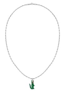 Lacoste Herren Kette mit Anhänger "ARTHOR, 2040228", Edelstahl, L: 56cm, grün, Edelstahl, Halsketten, mit Emaille