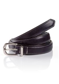 Cinque Damen Ledergürtel "BOSA", blau, casual,feminin,klassisch, Gr. 100, unifarben, Büffelleder, Gürtel, mit Blindprägung und Gürtelschlaufe aus