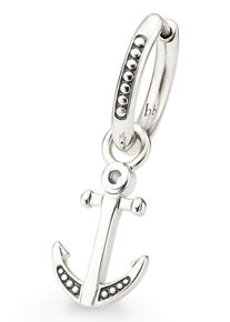 Bruno Banani Herren Single-Creole "Schmuck Geschenk Silber 925 Ohrschmuck Ohrring Anker", Silber 925 (Sterlingsilber), silber, Silber 925