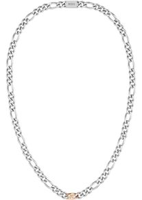 BOSS Herren Edelstahlkette "RIAN, 1580586, 1580587", Edelstahl, L: 61cm B: 8mm, rosa, Edelstahl, B:8mm, Halsketten