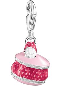 Thomas Sabo Damen Charm-Einhänger "Himbeer-Macaron pink, 2080-007-9", bunt, Silber 925 (Sterlingsilber), Charms