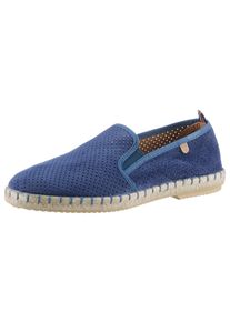 VERBENAS Herren Espadrille "Tom Pacific", Gr. 45, blau, Textil, Veloursleder, klassisch, Schuhe, Loafer, Slipper, Sommerschuh, Strandschuh mit