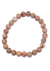Firetti Damen Armband "Schmuck Geschenk Armschmuck Armkette Edelstein Farbstein Jaspis", 18, Stein-Silikon, braun, Stein, Silikon, Armbänder, Made in