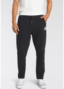 Lonsdale Herren Jogginghose "CASSIDYS", schwarz-weiß, sportlich, Gr. XXXL, Obermaterial: 60% Baumwolle, 40% Polyester, Hosen