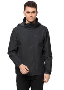 Jack Wolfskin Herren Funktionsjacke "STORMY POINT 2L JKT M", schwarz, sportlich, Gr. S, Web, Obermaterial: 100% Polyester. Futter: 100% Polyester,
