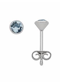 Adelia´s ADELIA ́S Damen Paar Ohrhänger "1 Paar 925 Silber Ohrringe / Ohrstecker mit Zirkonia Ø 3 mm", Damen, Silber 925 (Sterlingsilber), grün, Silber 925