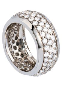 Jobo Damen Silberring, 60, Silber 925 (Sterlingsilber), silber, Silber 925 (Sterlingsilber), Fingerringe, breit 925 Silber mit Zirkonia