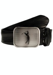 Damen Ledergürtel, schwarz, casual,modisch, Gr. 120, RETTUNGSRING BY SHOWROOM 019, unifarben, Leder, Gürtel, mit austauschbarer Schließe »Golfer