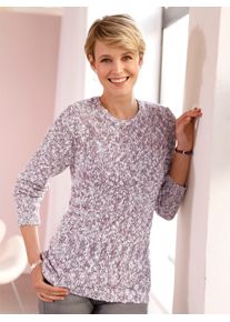 Classic Basics Damen Rundhalspullover "Pullover", lila, Gr. 38, gemustert, mehrfarbig, 100% Polyacryl, Pullover