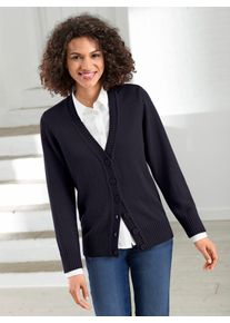 Casual Looks Damen Strickjacke, schwarz, Gr. 38, unifarben, 50% Baumwolle, 50% Polyacryl, Strickjacken