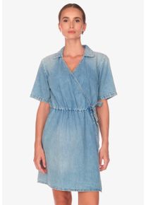 Damen Jeanskleid "FLOE", blau, casual, Gr. XL, Le Temps Des Cerises, 100% Baumwolle, Kleider, in gewickeltem Design