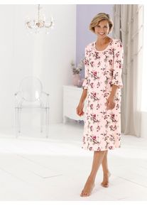 wäschepur WÄSCHEPUR Damen Nachthemd "Nachthemd", Gr. 36, rosa, 50% Baumwolle, 50% Modal, geblümt, gemustert, mehrfarbig, bedruckt, Kleider