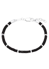 s.Oliver Herren Armband "2033927", Edelstahl, schwarz, Edelstahl, Armbänder, mit Achat