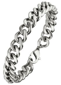Jobo Damen Armband, Edelstahl, silber, Edelstahl, Armbänder, Panzerarmband aus Edelstahl 21 cm 9,9 mm