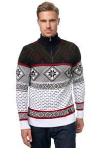 Rusty Neal Herren Strickpullover, grün, casual, Gr. M, mehrfarbig, unifarben, 70% Polyacryl, 30% Baumwolle, Pullover, mit winterlichem Muster