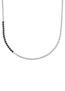s.Oliver Herren Edelstahlkette "2036858", Edelstahl, L: 60cm, schwarz, Edelstahl, Halsketten