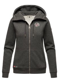 Marikoo Damen Sweatjacke "Setsunaa", grau, Gr. S, Obermaterial: 80% Baumwolle, 20% Polyester, Sweatjacken, hochwertiger Pullover mit Reißverschluss