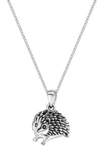 Firetti Kette mit Anhänger "Schmuck Geschenk Silber 925 Halsschmuck Halskette Panzerkette Igel", Silber 925 (Sterlingsilber), L: 38cm B: 1mm, silber,
