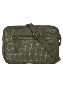 Samantha Look Damen Umhängetasche, grün, Leder, Taschen, echt Leder, Made in Italy