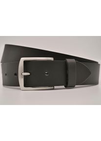 AnnaMatoni Damen Ledergürtel, schwarz, casual, Gr. 95, unifarben, Rindsleder, Gürtel, mit silberner Schließe