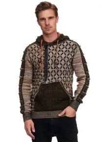 Rusty Neal Herren Kapuzensweatshirt, braun, casual, Gr. S, mehrfarbig, unifarben, 75% Polyacryl, 25% Baumwolle, Sweatshirts, in ausgefallenem Design