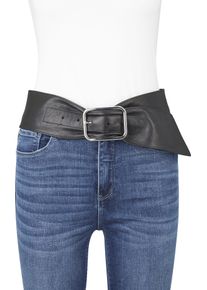 Heine Damen Ledergürtel, schwarz, Gr. 75, Gürtel