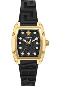 Versace Damen Quarzuhr "DOMINUS LADY", schwarz, Armbanduhren, Armbanduhr, Damenuhr, Saphirglas, Swiss Made, Leuchtindizes, analog