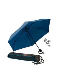 Euroschirm Taschenregenschirm "light trek ultra, marine", blau, Bezug: 100% Polyester, uni, Regenschirme, besonders leicht, kompakte Größe