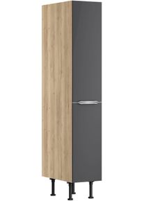 Apothekerschrank Optifit, B:30cm H:176,6cm T:58,4cm, grau, Schränke, "Aken"