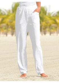 Classic Basics Damen Schlupfhose, weiß, Gr. 19, unifarben, 100% Baumwolle, Hosen