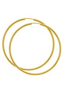 Vivance Damen Paar Creolen "585/- Gelbgold glanz 50 mm", ONE-SIZE, Gold, gelb, Gold, Ohrringe