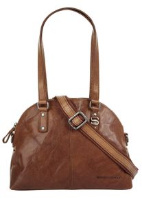 SPIKES & SPARROW Damen Shopper, SPIKES & SPARROW, braun, Leder, unifarben, leicht glänzend, Taschen, echt Leder