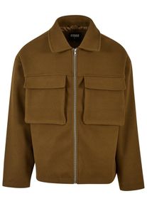 Urban Classics Herren Allwetterjacke "Urban Classics Herren Big Pocket Blouson", grün, casual, Gr. S, unifarben, 100% Polyester, Jacken