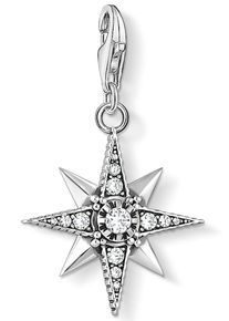 Thomas Sabo Damen Charm-Einhänger "Royalty Stern, 1714-959-7, 1756-643-14", bunt, Silber 925 (Sterlingsilber), Charms, mit Glas-Keramik Stein,