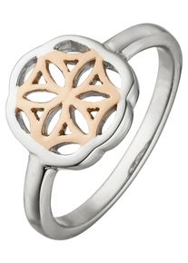 Jobo Damen Fingerring, 54, Silber 925 (Sterlingsilber), silber, Silber 925 (Sterlingsilber), Fingerringe, 925 Silber bicolor vergoldet