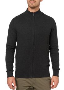 INDICODE Herren Strickjacke "Tinos", grau, modisch, Gr. XL, unifarben, Strick, Obermaterial: 80% Baumwolle, 20% Polyamid, Strickjacken