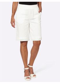 Inspirationen Damen Bermudas, beige, Gr. 40, unifarben, 100% Baumwolle, Hosen