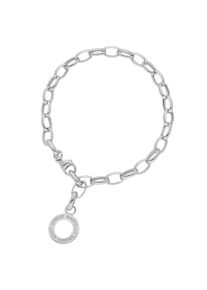 Damen Charm-Armband "mit Schriftzug zum einhängen von Charms, Silber 925", 17,5cm, Silber 925 (Sterlingsilber), silber, Giorgio Martello MILANO,